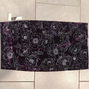 LuLaRoe Elegant Ivy Velvet Skirt in Deep Purple with silver details